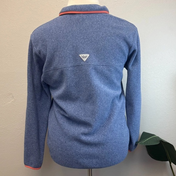 Columbia Blue & Orange PFG Harborside Fleece Pullover - Size XL - Picture 2 of 3